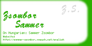 zsombor sammer business card